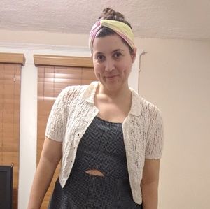 VTG White Sweater Cardigan